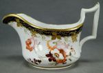 Antique British Hand Painted Floral Cobalt & Gold Bone China Creamer C.1825-1830