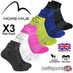 RUNNING SOCKS MENS WOMENS LADIES MORE MILE LONDON ECO BLISTER SPORTS CUSHIONED 3