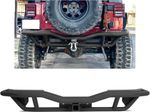 Tubular Rear Bumper Compatible with 2007-2018 Jeep Wrangler JK W/ 2" Hitch Recei