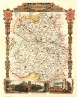Vintage Antique Reproduction Shropshire County Map, Thomas Moule c1831-1850