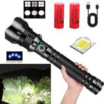 Super Bright Flashlight Zoom Powerful Camping LED Lamp Police Torch Rechargeable