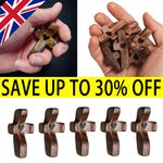 2X Cross My Heart Encouragement Stress Relief Wooden Cross Fidget Pocket Gift UK