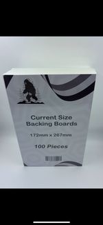 100 New & Sealed Comic Backing Boards: Current Size 172x267mm--White ---28PT