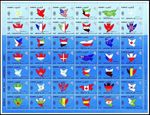 KUWAIT 1999 WAR LIBERATION FLAGS OF THE COALITION (FOLDED SHEET)