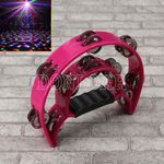 UK ROSE Moon Tambourine Percussion 20 Jingle Shaker Musical Instrument Gigging