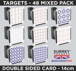BENCHREST TRAINING PRACTICE Shooting Targets 14cm Card Air Rifle PCP 48 Mix Pack