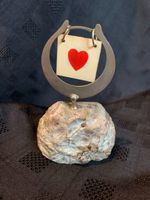 Vintage Serpentine Stone Suspended Pane Trump Marker Bridge Playing Cards