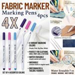 4 X FABRIC MARKER MARKING PENS WATER WASHABLE ERASABLE DRESS MAKERS TAILORS PEN