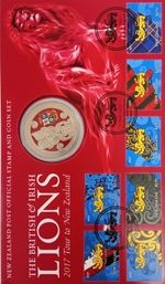 Extremely Rare British & Irish Lions 2017 Tour To New Zealand Coin + Stamps Set