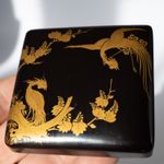 Fine Antique Japanese Meiji Period Gilt Lacquered Makie Box With Ho-o Birds
