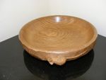 SUPER RARE ROBERT MOUSEMAN THOMPSON GOLDEN OAK 19.5 CM NUT BOWL WITH NICE MOUSE