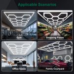 14 Hexagon LED Lighting 6500K for Car Detail Garage Workshop Gym Honeycomb Light