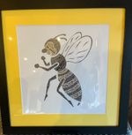 Coventry Bees Speedway Framed and Mounted Digital Art Print ‘Fighting Bee’