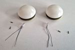PAIR  OF Dolls house ceiling lights with frosted shade working 1:12 scale 12V