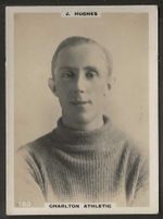 PINNACE FOOTBALL (LF SIZE PHOTO BACK RARE!)-#0780- CHARLTON ATHLETIC - J. HUGHES