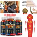 XXXL Plus Size Male ENLARGER Longer Wider Bigger Man Natural Growth Gummies x 3p