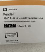 Kendall AMD Antimicrobial Foam Dressings 5.1cmx5.1cm X28