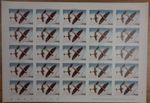 Nevis imperforated sheet with upside down print and missing country name