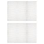 2pcs Plastic Mesh Canvas Sheet 60x42cm/23.6x16.5inch White 4mm Hole