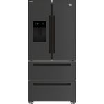 Beko GNE460520DVPZ HarvestFresh™ 84cm Frost Free American Fridge Freezer Black
