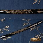 30'' Dragon Style Lacquered Wood Saya Sheath Scabbard For Japanese Katana Sword