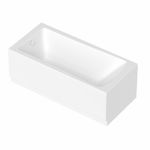 1500/1600/1700 Modern Bathroom Single Ended Wide Square Bath Bathtub Gloss White