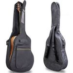 BLACK FULL SIZE PADDED PROTECTIVE CLASSICAL ACOUSTIC GUITAR BACK BAG CARRY CASE
