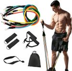 11PCS Resistance Bands Workout Set Exercise CrossFit Fitness Yoga Training Tubes