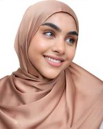 Soft Luxury Premium Crinkle Soft Lush Silk Hijab Scarf Plain Wrap Stripe Satin