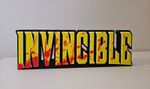 Invincible Anime Logo Sign Display | 3D Wall Desk Shelf Art