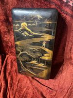 Fantastic Japanese Lacquer Box With Mount Fuji  