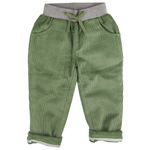 Pigeon Organics Green Cord Trousers Lined Organic Cotton