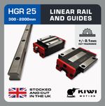 HGR 25mm Linear Slide Rail | HGH25CA HGW25CC Guide Block | HIWIN Equivalent