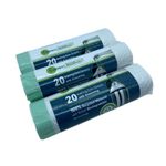 Evaness 100% Recycled & Biodegradable Bin Bags + Drawstring 50-60L - (60 Bags)