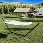 2 Person Outdoor Hammock with Stand Detachable Pillow for Garden Patio 475 lbs