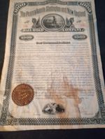 US Railway Share Certificate Pre 1912 1000 Dollars
