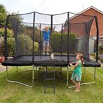 Big Air Extreme 9x14ft Rectangular Trampoline with Safety Enclosure Black – Fr