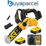 Dewalt DCMPS520P2 18v 20cm Cordless Brushless Pruning Saw 1 Handed Chainsaw