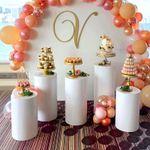 Wedding Metal Plinth Cylinder Pedestal Cake Dessert Flower Display Stand Rack