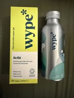 Wype Refill Natural Toilet Paper Gel 250 Wipes 100ml aloe coconut chamomile BNIB