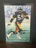 Jack Ham/Artist Gary Thomas Dual Signed Auto Goal Line Art Artist Proof Card