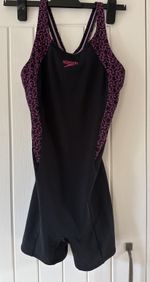 Ladies Speedo Black & Pink Endurance Swimsuit, Size 16, Excellent Condition.