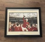 Framed & Mounted Signed 1966 World Cup Winners England Team Poster - 45x31cm