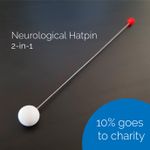 Red & White Neurological Medical Hat Pin | Pins - Visual Field Testing. FREE P&P