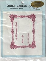 Muslin Quilt Label for a Christmas Quilt
