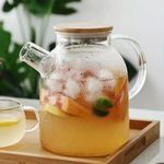 Large 1800ml Heat Resistant Clear Glass Teapot Jug Coffee Tea Pot with Infuser
