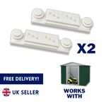 2 Metal Shed Replacement Door Slides Rolling Compatible with Yardmaster Outsunny