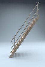 Oxford Wooden Staircase Kit Loft Space Saver Stairs Ladder w60cm Anti-Slip Steps