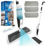 Spray Mop Floor Cleaner 3 Pads 360 Swivel Microfibre Flat Mop Set