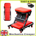 Z Type Mechanics Creeper 36 Inch, 2 in 1 Foldable Garage Stool 150kg Capacity UK